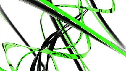 Wall Mural - Complex tangled spiral looking like DNA. Design. Bright spinning lines.