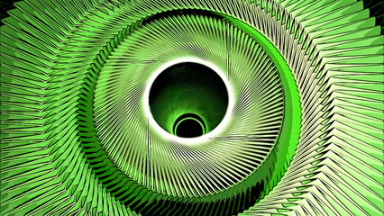 Wall Mural - abstract spreading wide metallic rings. design. abstract industrial background.