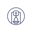 water refill station icon, line vector