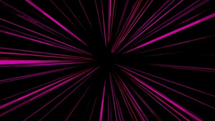 Wall Mural - animation with glowing lasers on black background. motion. colored rays rotate in circle on black ba
