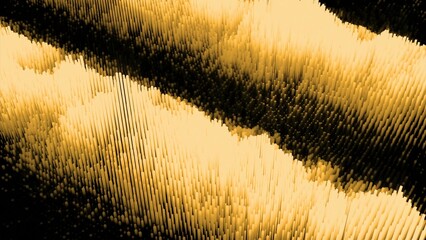 Wall Mural - cyber particles move in stream of waves. design. moving lines of cyber waves on surface. cyber surfa