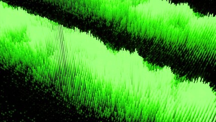 Wall Mural - cyber particles move in stream of waves. design. moving lines of cyber waves on surface. cyber surfa