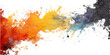 Watercolor colorful brash grunge watersplash. Cyan watercolor water brash splash texture.