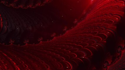 Wall Mural - abstract red wave fractal pattern flowing. textured modern loop able animation