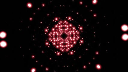 Wall Mural - space cyber tunnel with glowing dots. design. cosmic pattern with glowing dots in tunnel. tunnel wit