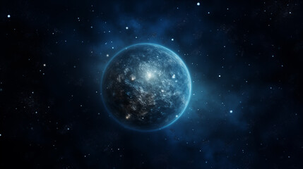 Wall Mural - Earth and light in space,created with Generative AI tecnology.