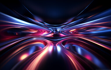 Wall Mural - fantasy color abstract symmetrical graphics,created with generative ai tecnology.