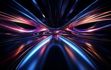 Wall Mural - fantasy color abstract symmetrical graphics,created with generative ai tecnology.