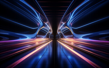 Wall Mural - fantasy color abstract symmetrical graphics,created with generative ai tecnology.