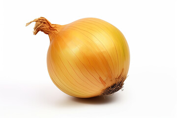 Wall Mural - ripe golden onion isolated on white background