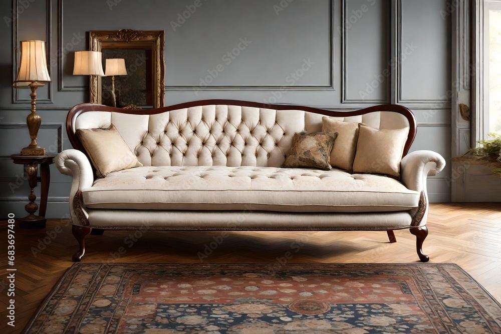 Illuminate a Queen Anne sofa in a traditional, elegant interior ...