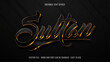 © Mulart Gallery - Editable text effect golden black, luxury text style