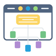 front end development flat multicolor icon