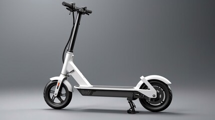 Poster - a white and black scooter