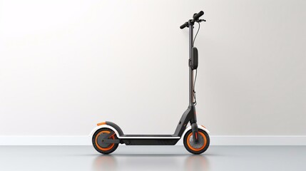 Canvas Print - a black and orange exercise bike