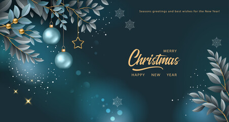 Sticker - Christmas and New Year Banner