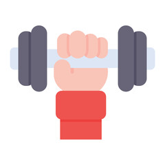 Wall Mural - Workout Flat Multicolor Icon