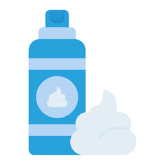 Wall Mural - Shaving Cream Flat Multicolor Icon