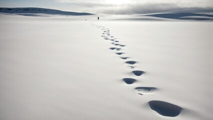 Footprints in the snow