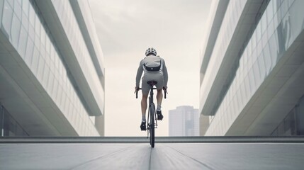 Wall Mural - a person riding a bicycle