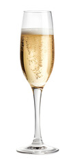 Champagne glass, dicut, PNG file, isolated on background