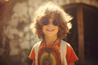 © Keitma - Portrait of a hippie boy kid , hippy child with long hair