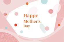 Happy Mother's Day Abstract Modern Pink Dot Background.