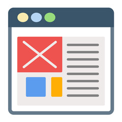 Layout Flat Multicolor Icon
