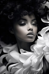 Wall Mural - sensuality in black and white