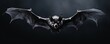 a black bat flying over black  backgrounds photo surrealist gothic grotesque figures realistic animal portraits