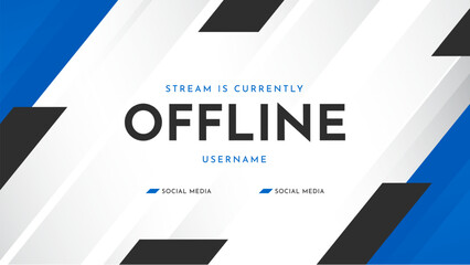 Wall Mural - offline twitch banner. currently offline streaming background. modern gaming stream overlay template