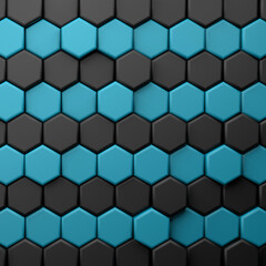 Wall Mural - CGI 3d hexagonal wallpaper background 3d rendering	