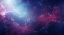 Tranquil Deep Space Nebula In Violet Hues - Celestial Background