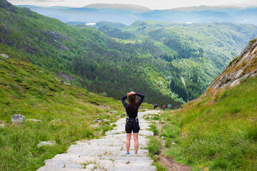 Mt. Ulriken, the highest of the Seven Mountains at Bergen, Norway