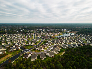 Wall Mural - Aerail drone of 55 plus community in New jersey real estate