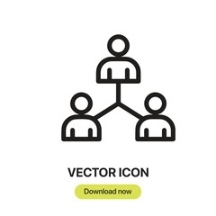 Leinwandbilder - Manager icon vector. Linear-style sign for mobile concept and web design. Manager symbol illustration. Pixel vector graphics - Vector.	
