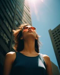 Wall Mural - woman in the city