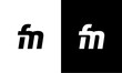 FM letter initials logo