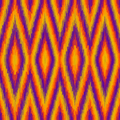 Aufkleber - Seamless striped pattern in Aztec style. Folk embroidery.. Aztec ikat style. Seamless vector image. Thin lines