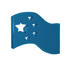 Sticker - Blue China flag icon isolated on transparent background.