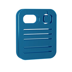 Sticker - Blue Dossier folder icon isolated on transparent background.