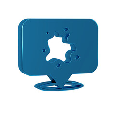 Poster - Blue Paint spray icon isolated on transparent background.