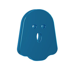 Wall Mural - Blue Ghost icon isolated on transparent background. Happy Halloween party.