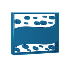 Blue Gold mine icon isolated on transparent background.