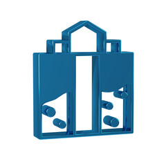 Wall Mural - Blue Mine entrance icon isolated on transparent background.
