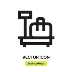 Poster - Scale icon vector. Linear-style sign for mobile concept and web design. Scale symbol illustration. Pixel vector graphics - Vector.	
