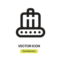Aufkleber - Conveyor icon vector. Linear-style sign for mobile concept and web design. Conveyor symbol illustration. Pixel vector graphics - Vector.	
