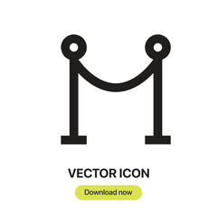 Poster - Guardrail icon vector. Linear-style sign for mobile concept and web design. Guardrail symbol illustration. Pixel vector graphics - Vector.	
