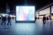 Blank digital signage screen in a public place, ideal for customization, Generative AI