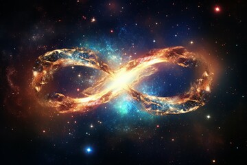 boundless infinity sign universe. galaxy sky. generate ai